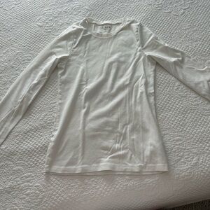 J. Crew Perfect Fit Long Sleeve Tee White Size L